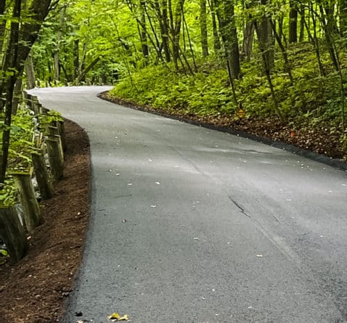 completed driveway paving