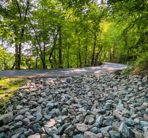 completed asphalt driveway