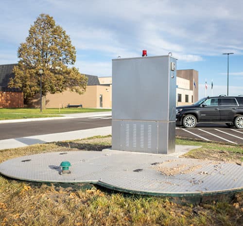 Sanitary lift station at MACCRAY public school